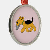 Cute Cartoon Puppy Dog met Pet Premium Ornament (Rechts)