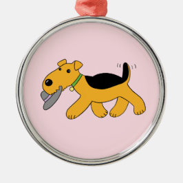 Cute Cartoon Puppy Dog met Pet Premium Ornament