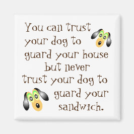 Cute Cartoon Puppy & Funny Dog Gezegde Magneet