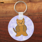 Cute Cartoon Puppy Sleutelhanger (Voorkant)