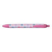 Cute Cartoon Purple Elephant Pattern Zwarte Inkt Pen (Achterkant)
