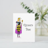 Cute cartoon Queen Bee Briefkaart (Staand voorkant)