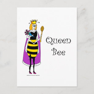 Cute cartoon Queen Bee Briefkaart