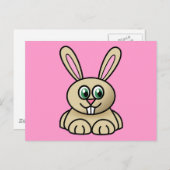 Cute Cartoon Rabbit Briefkaart (Voorkant / Achterkant)