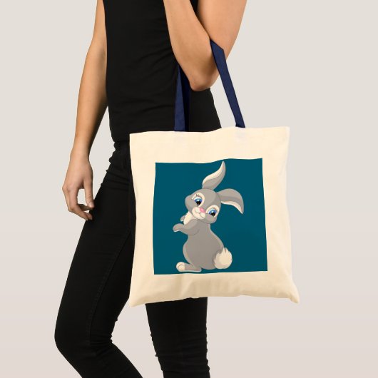 Cute Cartoon Rabbit Tote Bag (Voorkant (product))