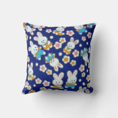 Cute Cartoon Rabbits Cushion Kussen (Achterkant)