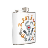 Cute Cartoon Rabbits Mandala Hip Flask Heupfles (Rechts)