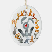 Cute Cartoon Rabbits Mandala Ornament (Rechts)