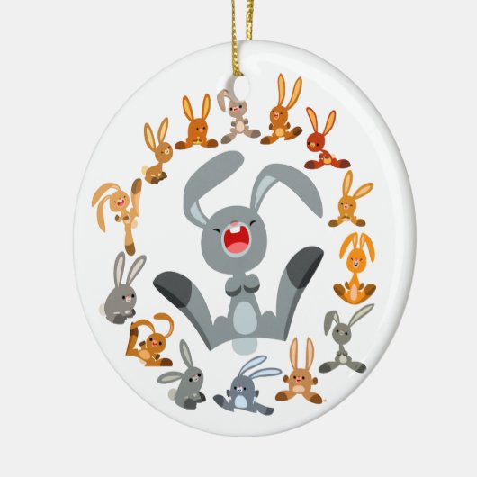 Cute Cartoon Rabbits Mandala Ornament (Links)