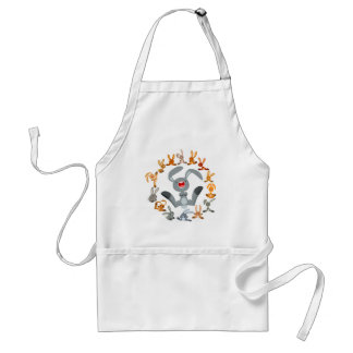 Cute Cartoon Rabbits Mandala Schort