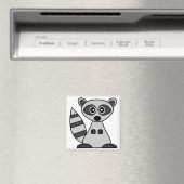 Cute Cartoon Raccoon Magneet (Insitu (Vaatwasser))