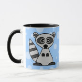 Cute Cartoon Raccoon Mok (Links)