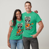 Cute Cartoon Raccoon Plays Guitar T-shirt (Unisex)