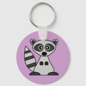 Cute Cartoon Raccoon Sleutelhanger (Voorkant)