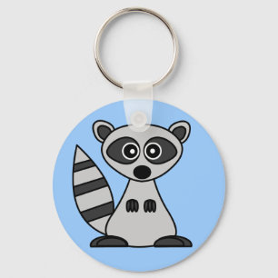 Cute Cartoon Raccoon Sleutelhanger