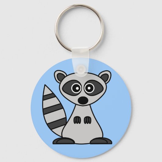 Cute Cartoon Raccoon Sleutelhanger (Voorkant)