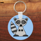 Cute Cartoon Raccoon Sleutelhanger (Voorkant)