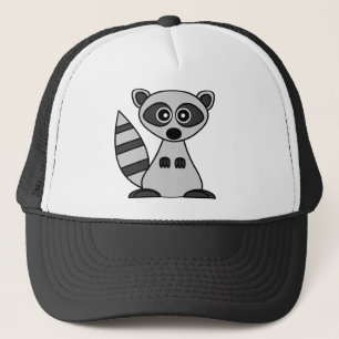 Cute Cartoon Raccoon Trucker Pet