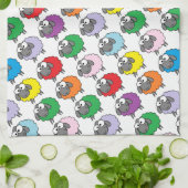 Cute Cartoon Rainbow Sheep Theedoek (Gevouwen)