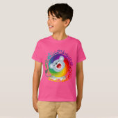 Cute Cartoon Rainbow White Lion Children T-Shirt (Voorkant volledig)