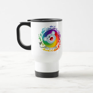 Cute Cartoon Rainbow White Lion Commuter Mok