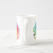 Cute Cartoon Rainbow White Lion Porselein Kop (Achterkant)