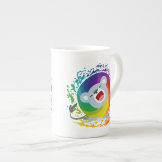 Cute Cartoon Rainbow White Lion Porselein Kop