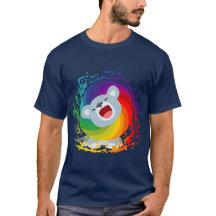 Cute Cartoon Rainbow White Lion T-Shirt