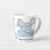 Cute cartoon rat mouse Nieuw jaar 2020 symbool kin Latte Mok (Rechterhoek)