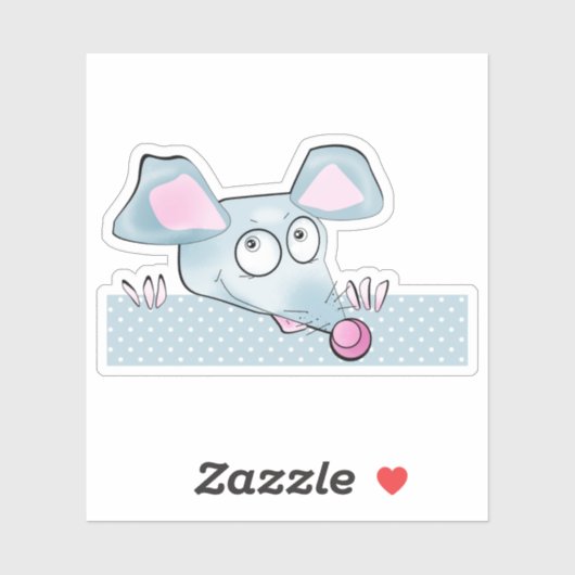 Cute cartoon rat mouse Nieuw jaar 2020 symbool kin Sticker (Vel)