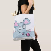 Cute cartoon rat mouse Nieuw jaar 2020 symbool kin Tote Bag (Dichtbij)