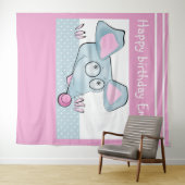 Cute cartoon rat mouse Nieuw jaar 2020 symbool kin Wandkleed (In Situ (horizontaal))