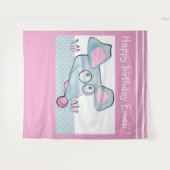 Cute cartoon rat mouse Nieuw jaar 2020 symbool kin Wandkleed (Voorkant (horizontaal))