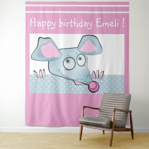 Cute cartoon rat mouse Nieuw jaar 2020 symbool kin Wandkleed
