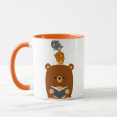 Cute Cartoon Reading Beer and Cubs Mok (Links)