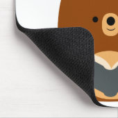 Cute Cartoon Reading Beer and Cubs Mousepad Muismat (Hoek)