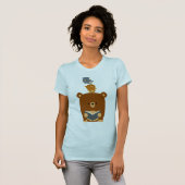 Cute Cartoon Reading Beer and Cubs Women T-Shirt (Voorkant volledig)