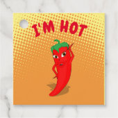 Cute Cartoon Red Hot Pepper Diva gradiënt Bedankjes Labels (Voorkant)