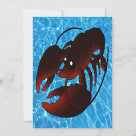 Cute Cartoon Red Lobster Kaart