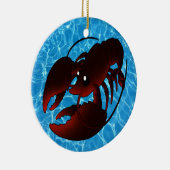 Cute Cartoon Red Lobster Keramisch Ornament (Rechts)