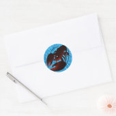Cute Cartoon Red Lobster Ronde Sticker (Envelop)