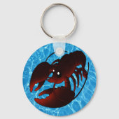 Cute Cartoon Red Lobster Sleutelhanger (Voorkant)
