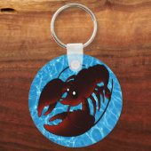 Cute Cartoon Red Lobster Sleutelhanger (Voorkant)