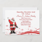 Cute Cartoon Reindeer Kerstparty Uitnodiging (Achterkant)