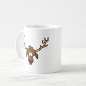 Cute Cartoon Reindeer Koffiemok (Voorkant links)