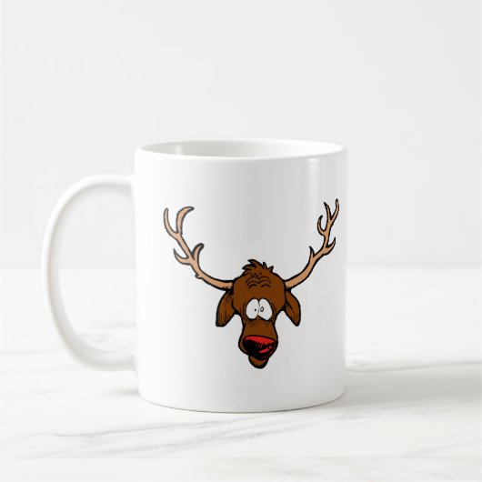 Cute Cartoon Reindeer Koffiemok (Links)