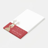 Cute Cartoon Reindeer - Merry Christmas Greeting Post-it® Notes (Schuin)