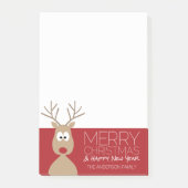 Cute Cartoon Reindeer - Merry Christmas Greeting Post-it® Notes (Voorkant)