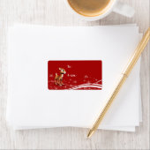 Cute Cartoon Reindekerst cadeautassen Etiket (Insitu)