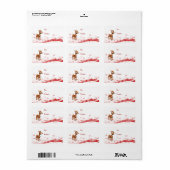 Cute Cartoon Reindekerst cadeautassen Etiket (Full Sheet)